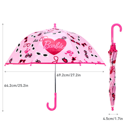 Barbie Dome Umbrella for Kids Childrens Boys Girls Brolly with Safety Opening