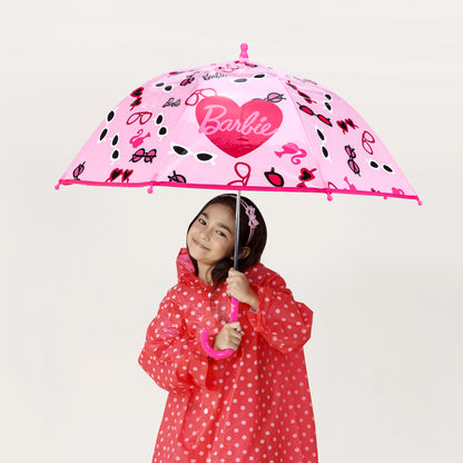 Barbie Dome Umbrella for Kids Childrens Boys Girls Brolly with Safety Opening