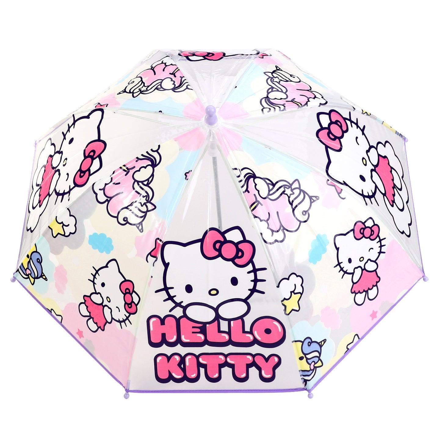 Hello Kitty Dome Umbrella for Kids Childrens Boys Girls Brolly with Safety Opening