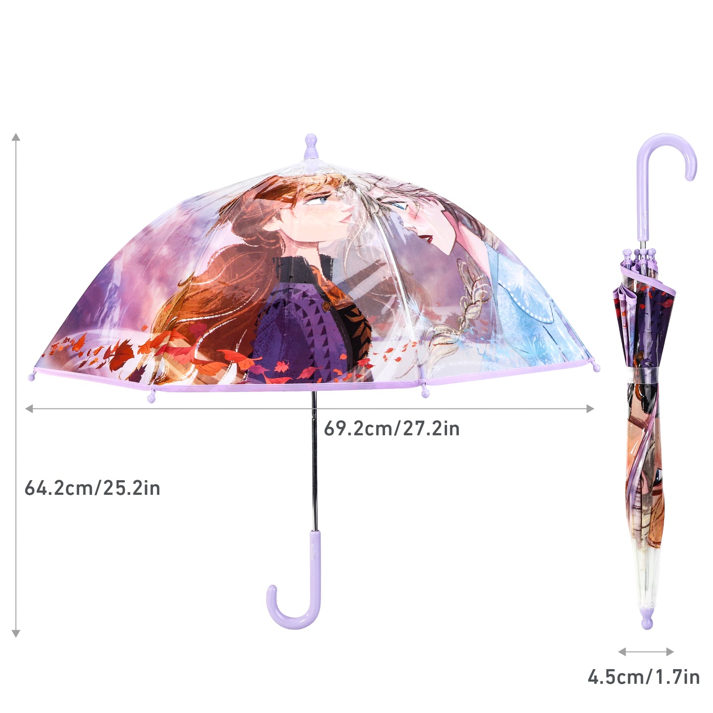 Frozen Dome Umbrella for Kids Childrens Boys Girls Brolly with Safety Opening