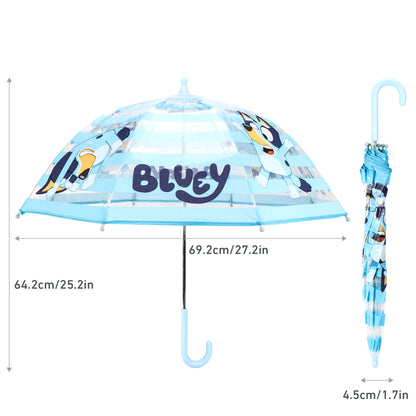 Bluey Dome Umbrella for Kids Childrens Boys Girls Brolly with Safety Opening