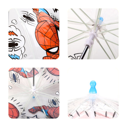 Spiderman Dome Umbrella for Kids Childrens Boys Girls Brolly with Safety Opening