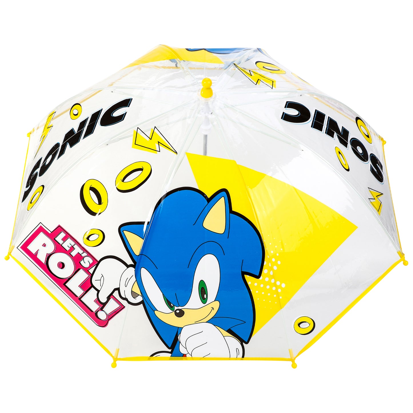 Sonic the Hedgehog Dome Umbrella for Kids Childrens Boys Girls Brolly with Safety Opening