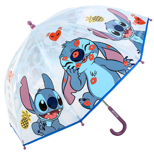 Stitch Dome Umbrella for Kids Childrens Boys Girls Brolly with Safety Opening