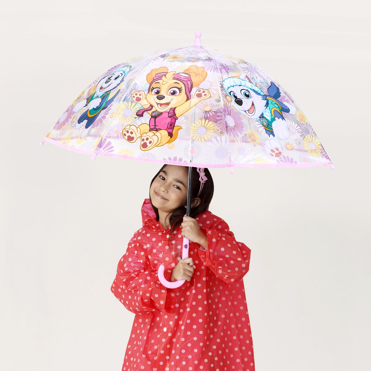 Paw Patrol Girl Dome Umbrella for Kids Childrens Boys Girls Brolly with Safety Opening