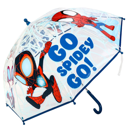 Spidey Dome Umbrella for Kids Childrens Boys Girls Brolly with Safety Opening