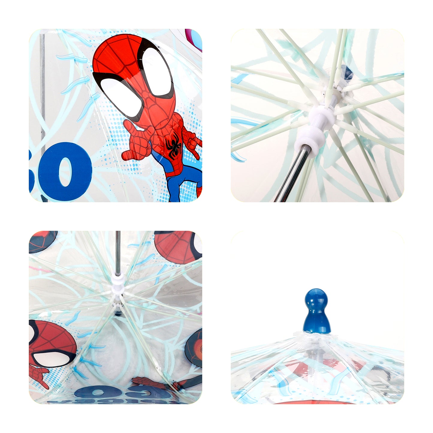 Spidey Dome Umbrella for Kids Childrens Boys Girls Brolly with Safety Opening