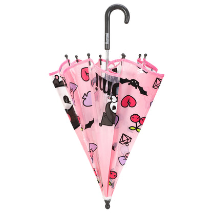 Kuromi Dome Umbrella for Kids Childrens Boys Girls Brolly with Safety Opening