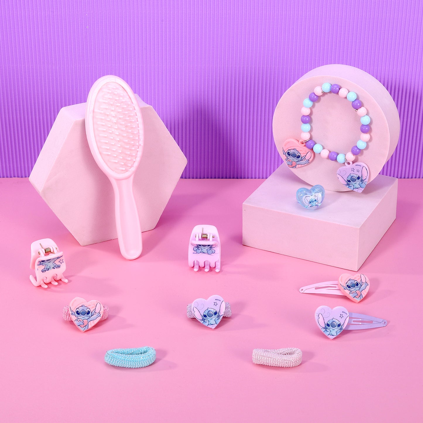 Disney Stitch 11pcs Girls Kids Hair Accessories Beauty Set