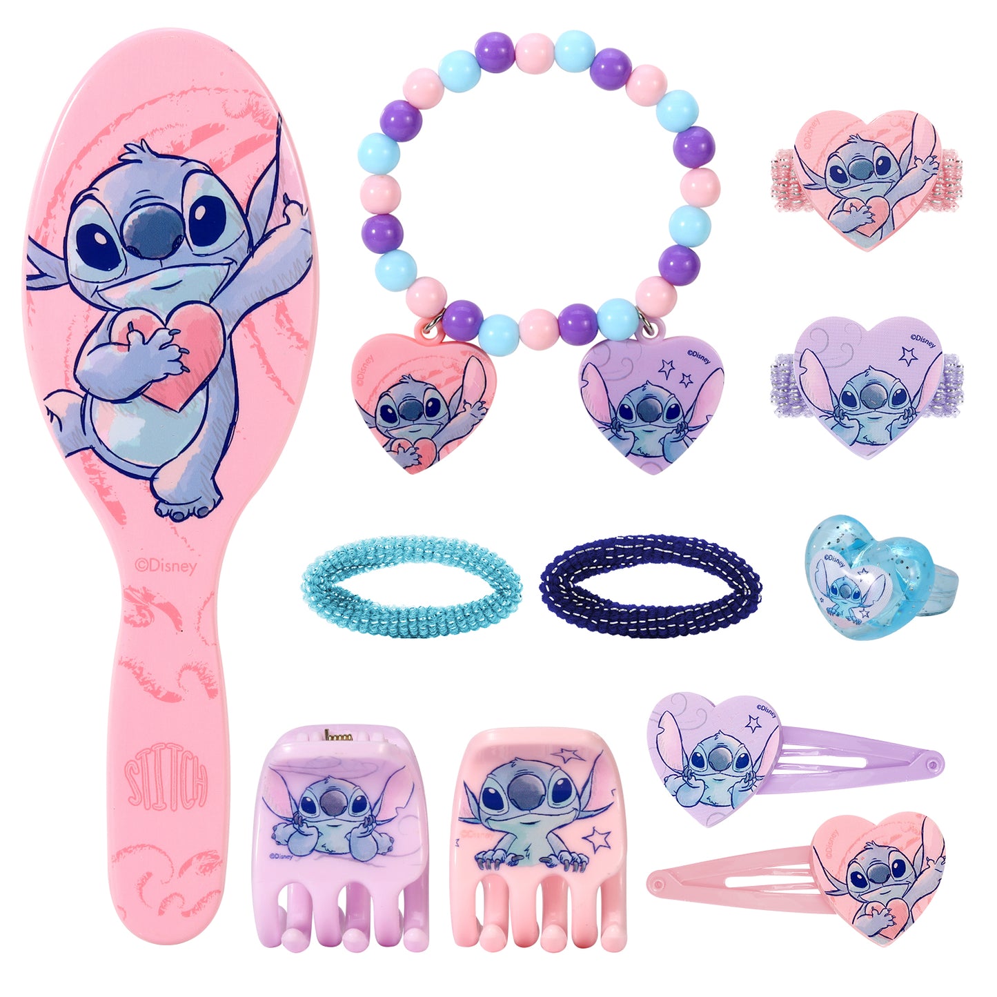 Disney Stitch 11pcs Girls Kids Hair Accessories Beauty Set