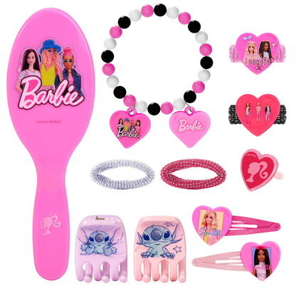 Barbie 11pcs Girls Kids Hair Accessories Beauty Set
