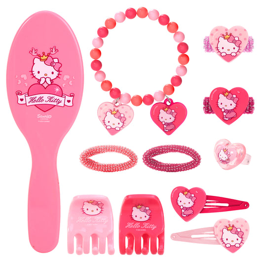 Hello Kitty 11pcs Girls Kids Hair Accessories Beauty Set