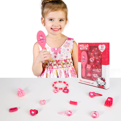 Hello Kitty 11pcs Girls Kids Hair Accessories Beauty Set