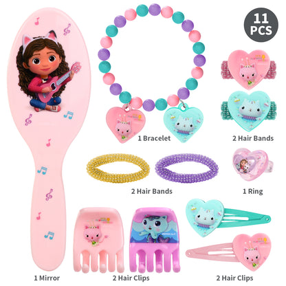 Gabby's Dollhouse 11pcs Girls Kids Hair Accessories Beauty Set