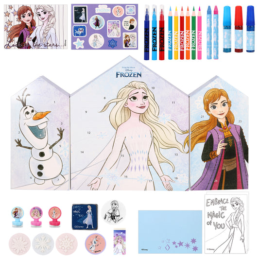 Frozen Xmas Advent Calendar Creative Art & Craft Stationery Set Kids Children Xmas Christmas Countdown Fun