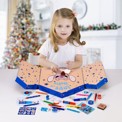 Stitch Xmas Advent Calendar Creative Art & Craft Stationery Set Kids Children Xmas Christmas Countdown Fun
