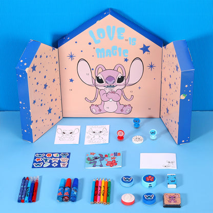 Stitch Xmas Advent Calendar Creative Art & Craft Stationery Set Kids Children Xmas Christmas Countdown Fun