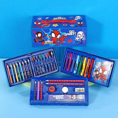 Spidey Kids 34pc Colouring Art Stationery Travel Set for Children