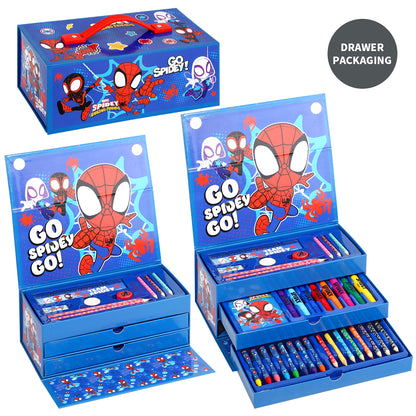 Spidey Kids 34pc Colouring Art Stationery Travel Set for Children