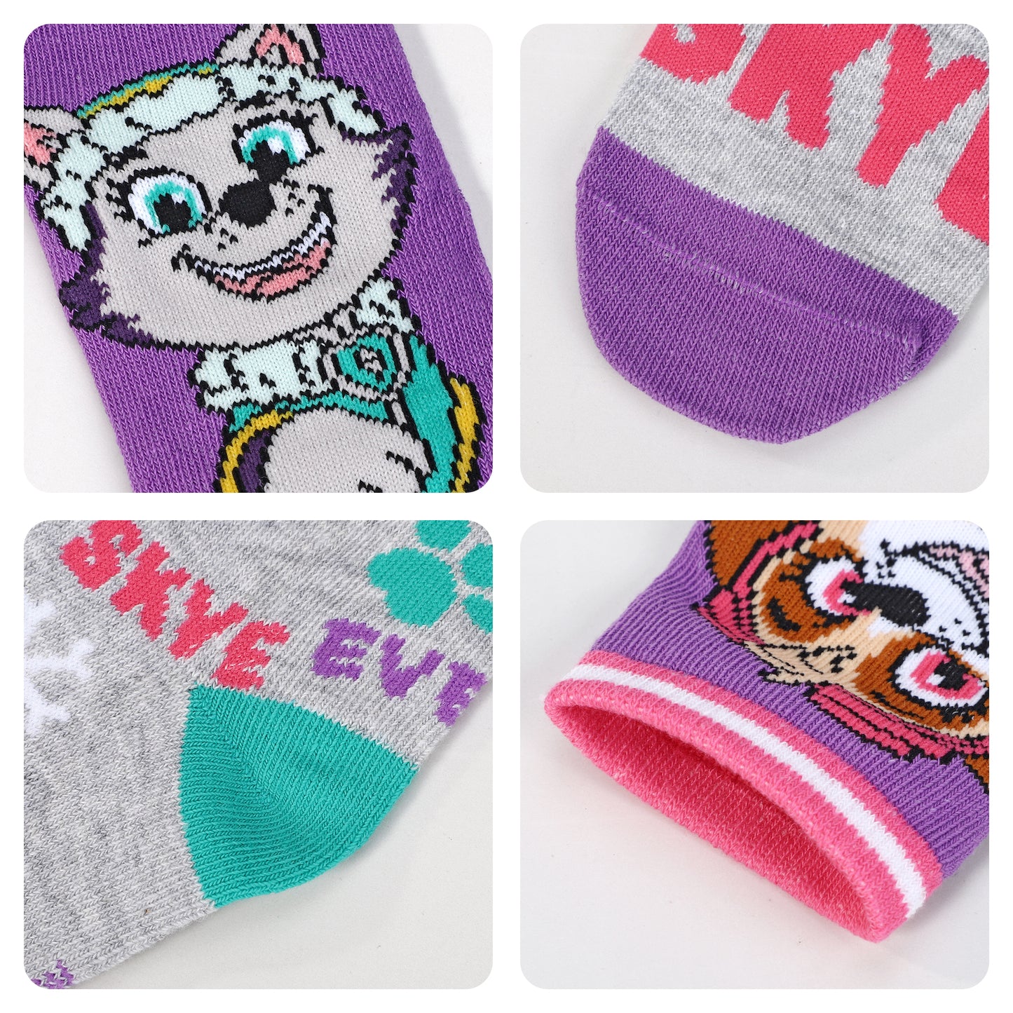 Paw Patrol Girl 4 Pair Ankle Cotton Socks for Kids Packed in Round Piggy Bank Plastic Cylinder (UK, Age, 3-6 Years, Regular)