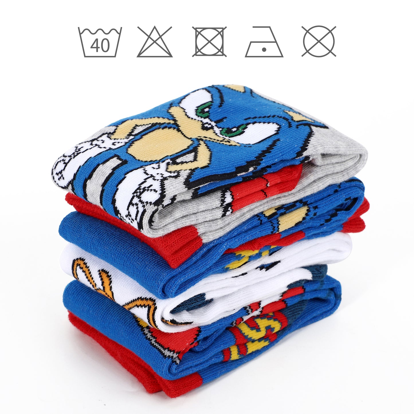 Sonic the Hedgehog 4 Pair Ankle Cotton Socks for Kids Packed in Round Piggy Bank Plastic Cylinder (UK, Age, 7-10 Years, Regular)