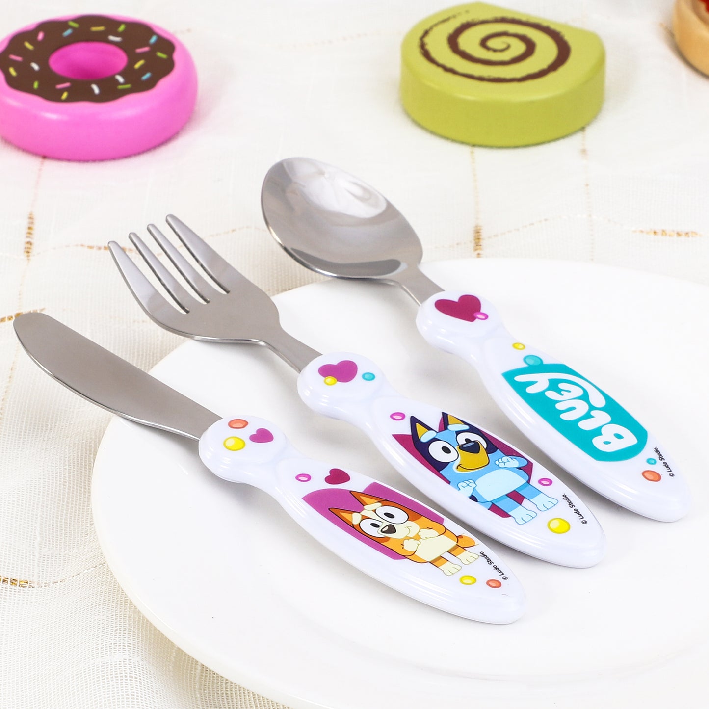 Bluey Children's Kids 3pcs Cutlery Set