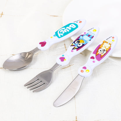 Bluey Children's Kids 3pcs Cutlery Set