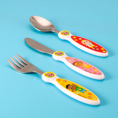 Cocomelon Children's Kids 3pcs Cutlery Set
