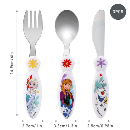 Frozen Kids 6 Piece Reusable Dinner Set - Cup, Bowl, Plate & Cutlery