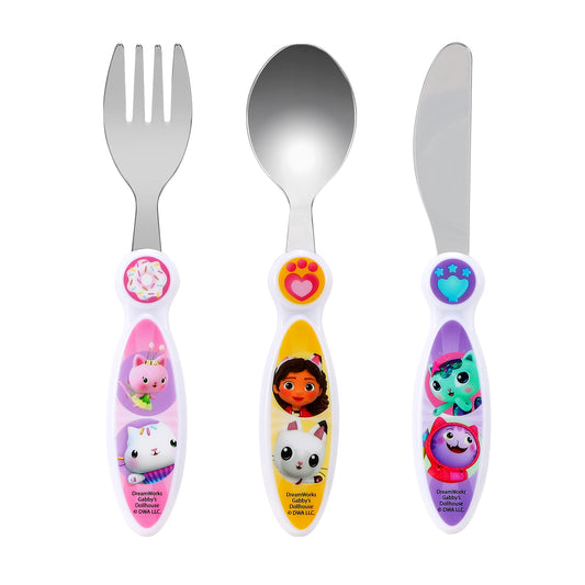 Gabby’s Dollhouse Children's Kids 3pcs Cutlery Set