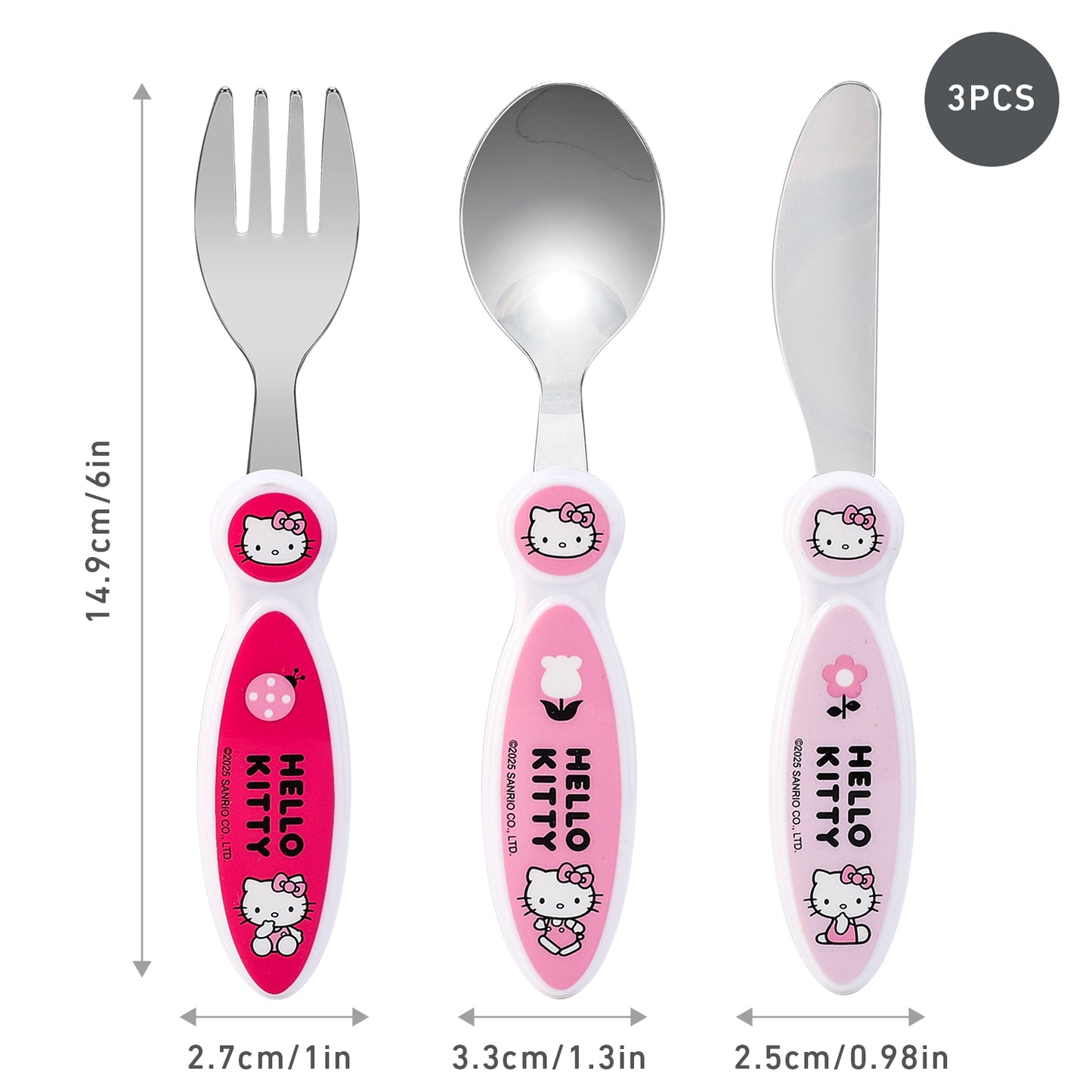 Hello Kitty Children's Kids 3pcs Cutlery Set