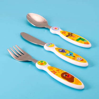 Hey Duggee Children's Kids 3pcs Cutlery Set
