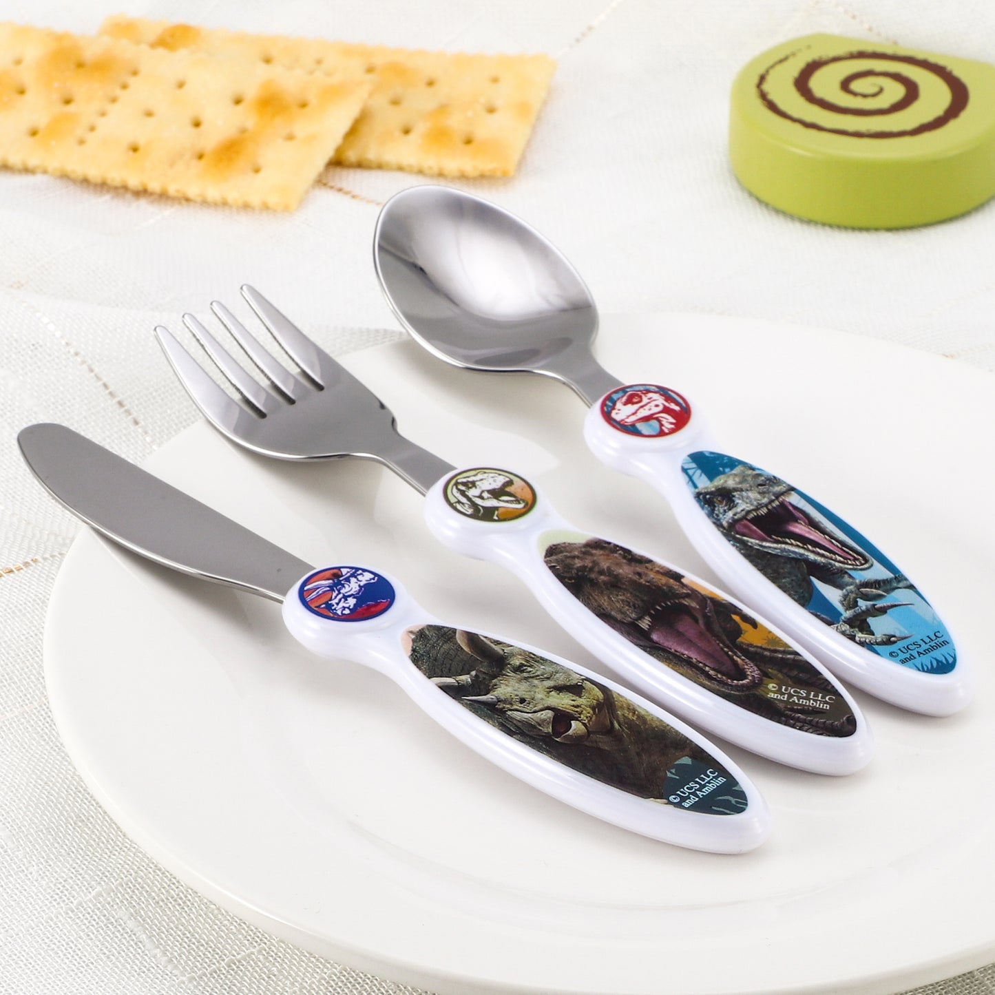 Jurassic World Children's Kids 3pcs Cutlery Set