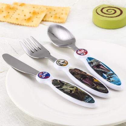 Jurassic World Children's Kids 3pcs Cutlery Set