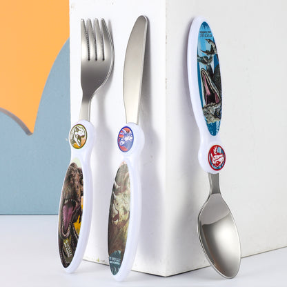 Jurassic World Children's Kids 3pcs Cutlery Set