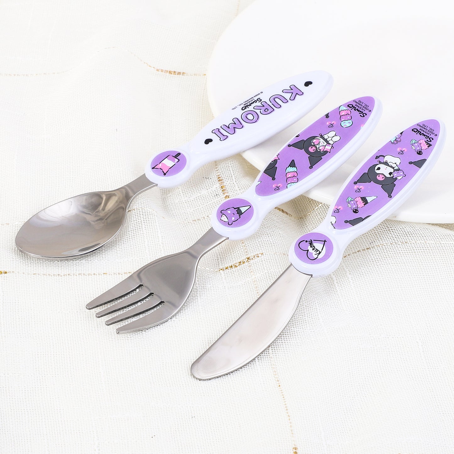 Kuromi Children's Kids 3pcs Cutlery Set