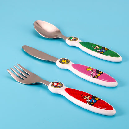 Mario Kart Children's Kids 3pcs Cutlery Set
