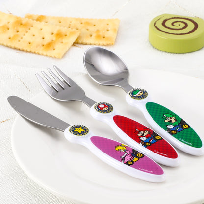 Mario Kart Children's Kids 3pcs Cutlery Set