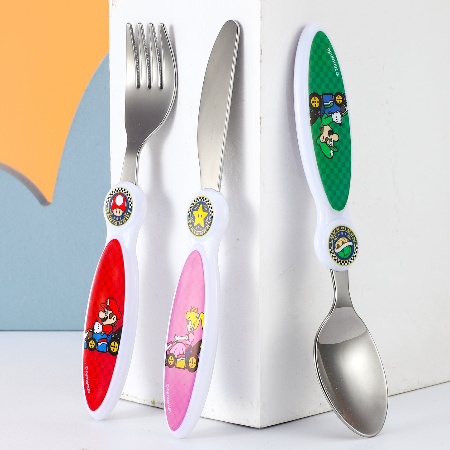 Mario Kart Children's Kids 3pcs Cutlery Set