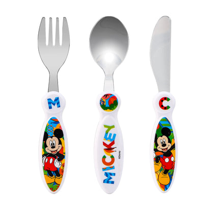 Mickey Mouse Kids 6 Piece Reusable Dinner Set - Cup, Bowl, Plate & Cutlery