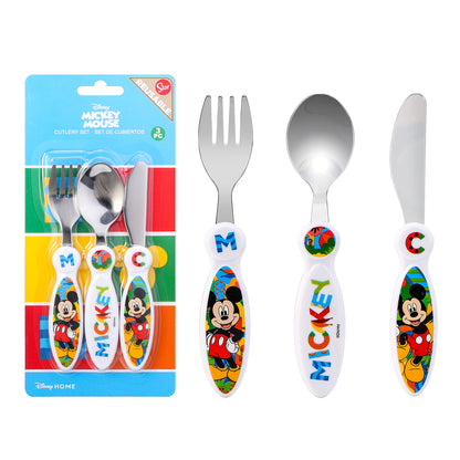 Mickey Mouse Children's Kids 3pcs Cutlery Set