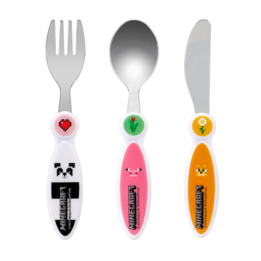 Minecraft Girl Children's Kids 3pcs Cutlery Set