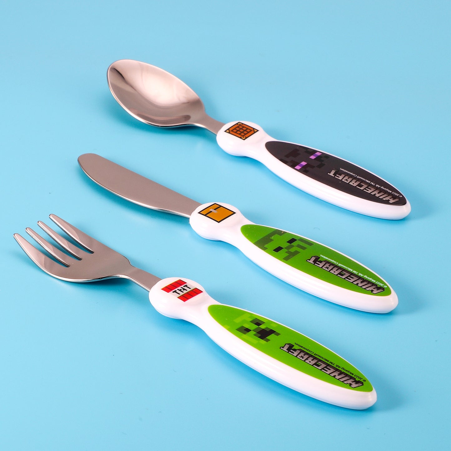 Minecraft Children's Kids 3pcs Cutlery Set