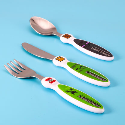 Minecraft Children's Kids 3pcs Cutlery Set