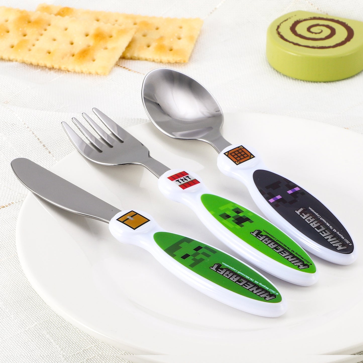Minecraft Children's Kids 3pcs Cutlery Set