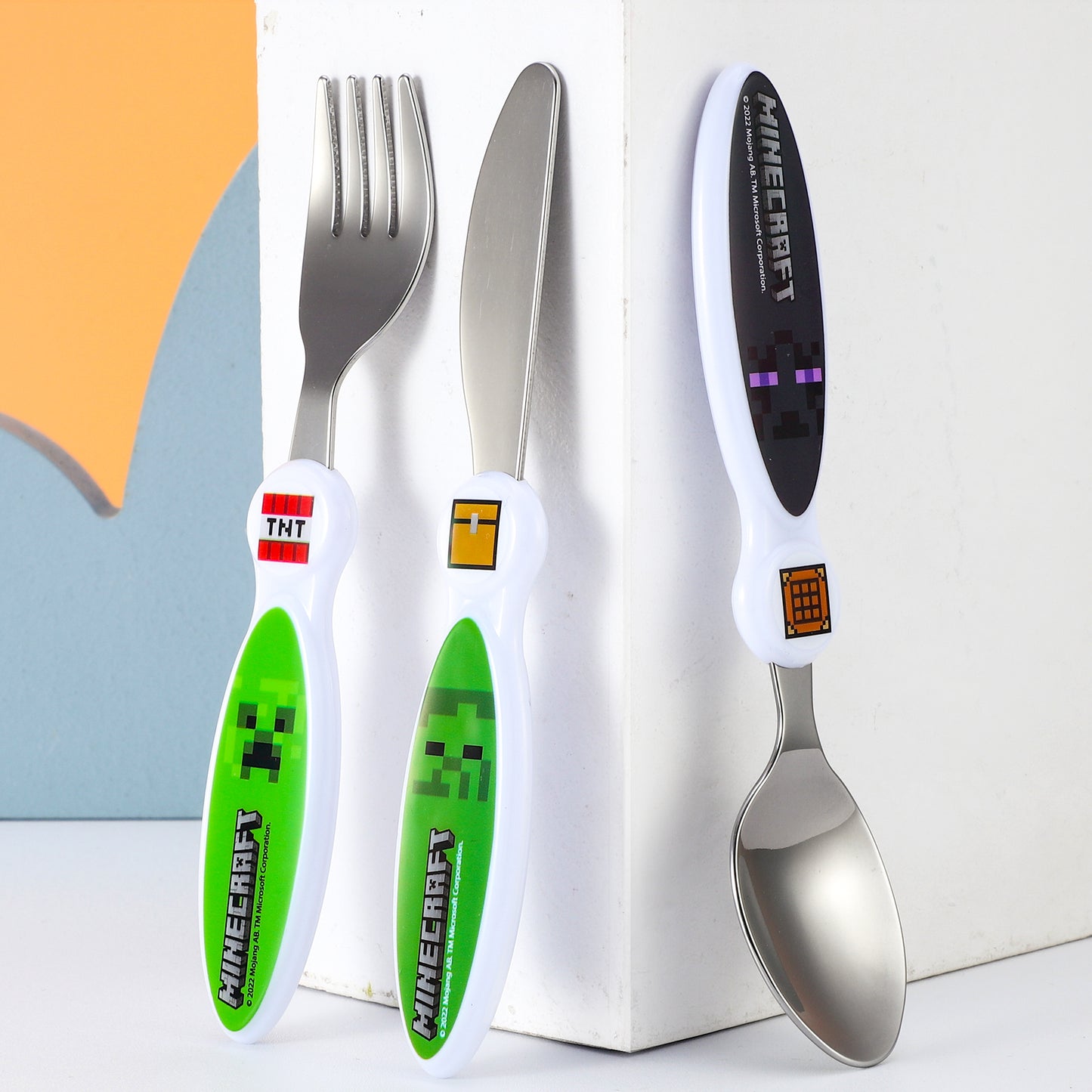 Minecraft Children's Kids 3pcs Cutlery Set