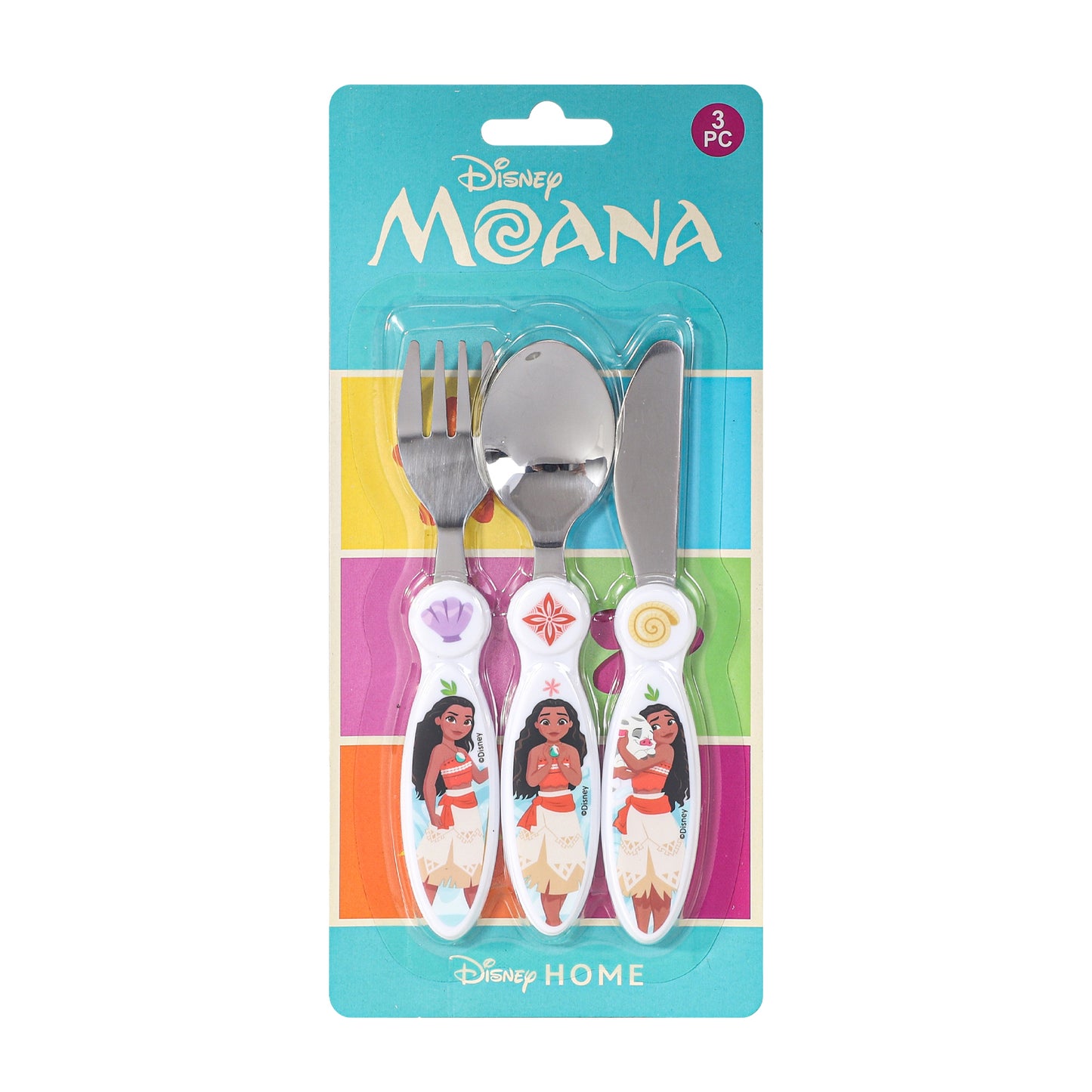 Moana Children's Kids 3pcs Cutlery Set - Knife/Fork/Spoon