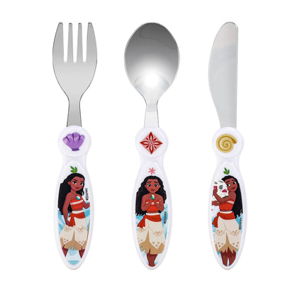 Moana Children's Kids 3pcs Cutlery Set - Knife/Fork/Spoon