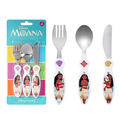 Moana Children's Kids 3pcs Cutlery Set - Knife/Fork/Spoon
