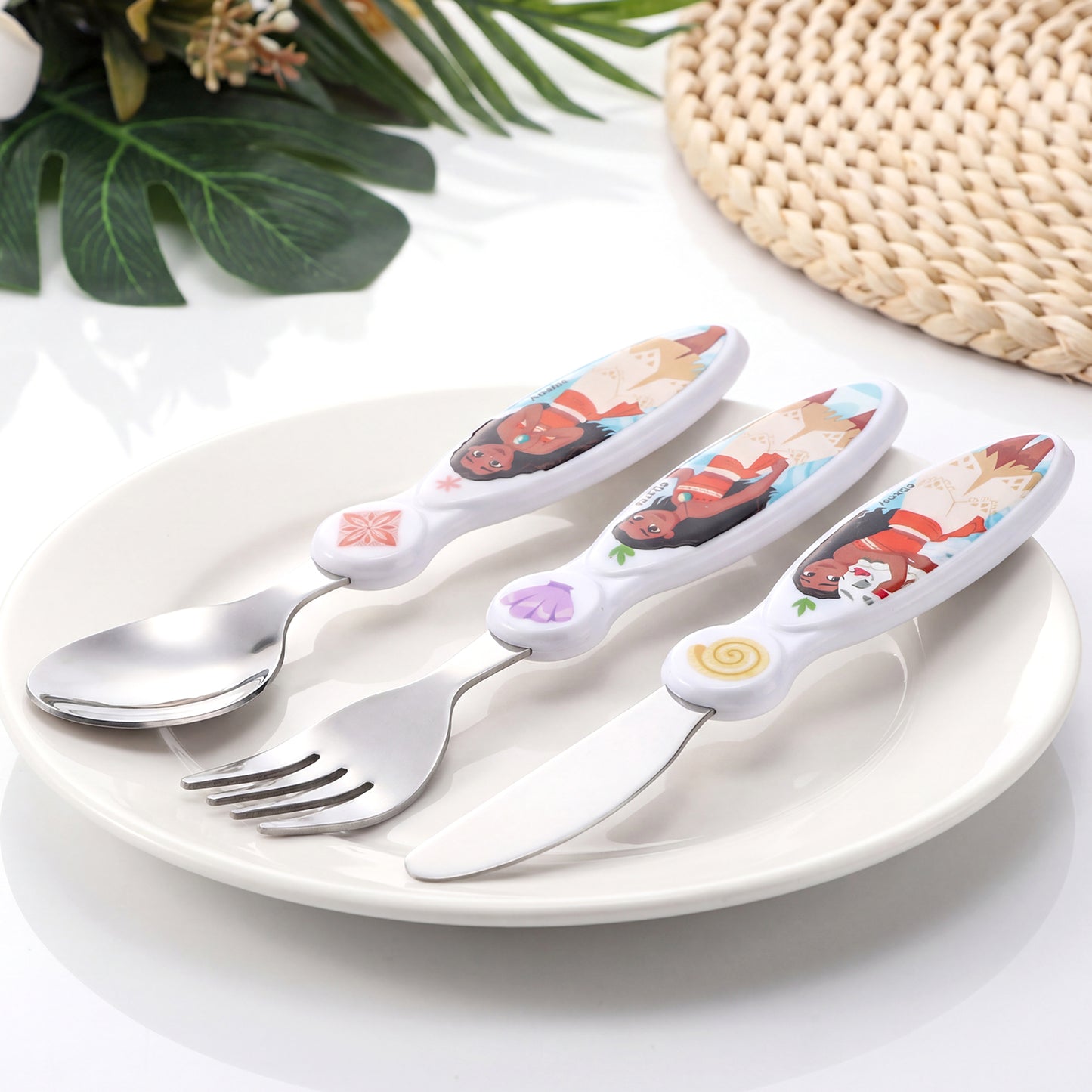 Moana Children's Kids 3pcs Cutlery Set - Knife/Fork/Spoon